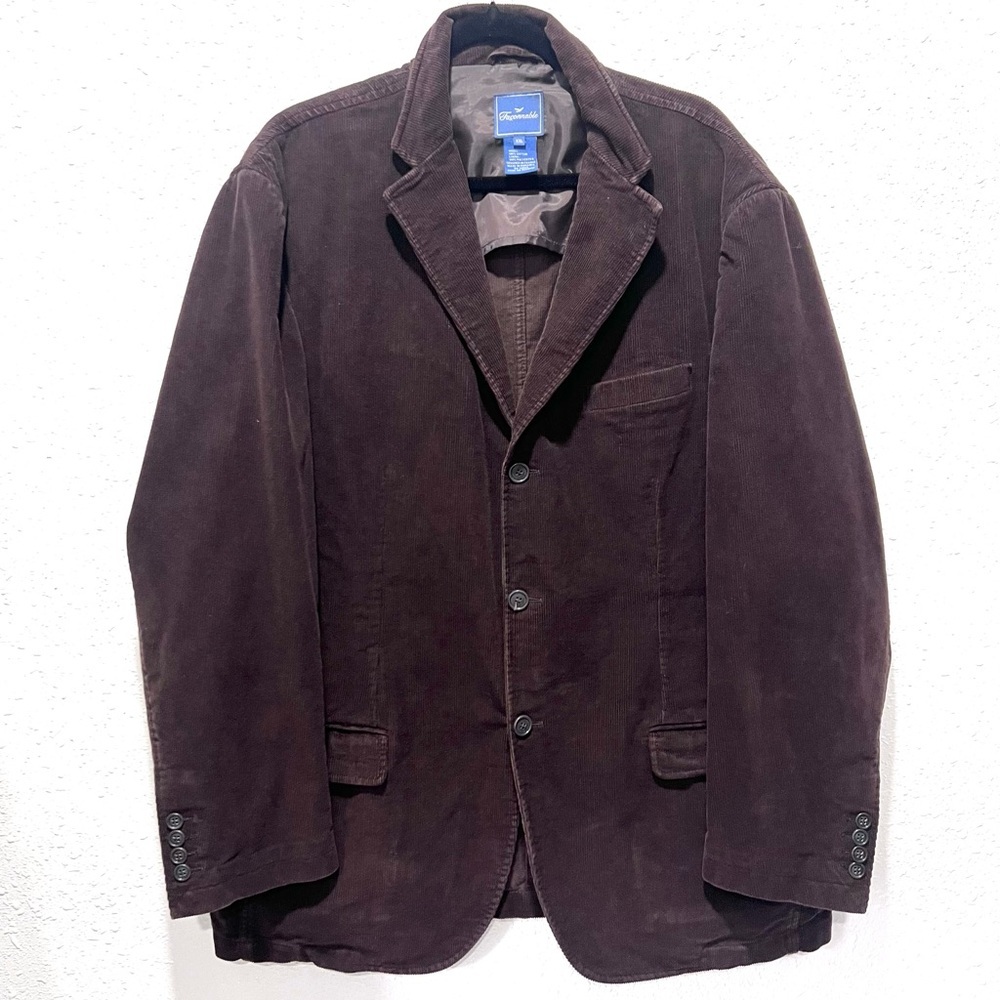 Faconnable‎ Brown corduroy single breasted blazer XXL